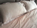 富安娜家纺四件套 高档提花套件纯棉床单四件套 泽蒙 230*229cm 粉色 实拍图