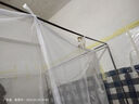 【京东快递】免安装家用宿舍蚊帐 超密方顶可配支架 多尺寸单开门 升级-白色【超密蚊帐+加粗支架】 适用1.5X2.0米床 实拍图