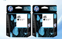 惠普（HP）45墨盒原装51645A墨盒适用于710c/830c/850c/1280 45A黑色双支套装 实拍图