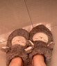 名创优品（MINISO）小绵羊咩咩棉拖鞋女冬季包跟家居室内厚底月子毛毛拖鞋深灰40-41 实拍图