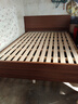 京喜实木床1.5米1.8m新中式双人床胡桃色木床主卧家用现代简约单人 胡桃色床 1.5米*2米框架结构 实拍图