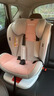 Heekin德国 儿童安全座椅汽车用0-4-12岁婴儿宝宝360度旋转ISOFIX硬接口 尊享粉(遮阳棚+上拉带+侧保护) 实拍图