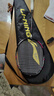 李宁（LI-NING）羽毛球拍雷霆小钢炮全碳素进攻型超轻高磅单拍黑色4U 已穿线 实拍图