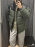 李宁火锅羽绒 新春丨男女同款防泼水防风宽松鸭绒短羽绒服AYMV431 实拍图
