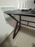 甄严选电脑桌台式电竞桌椅套装组合桌子办公家用桌学习桌书房书桌写字桌 【黑架+黑碳纤纹面】单桌140*60 实拍图