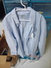 凡客诚品（VANCL）长袖衬衫男全棉领尖扣牛津纺商务休闲经典舒适衬衫 蓝色 2XL 实拍图