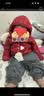 嘟嘟家儿童羽绒服抗寒过年冬装男童外套保暖冬季女童新年衣服 红色 90 实拍图