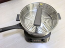 美的（Midea）钛陶电炒锅 电蒸锅宿舍煮锅炒菜专用分体式家用多功能一体电火锅煎锅5.5L多用途锅HCG3218S配蒸笼 实拍图