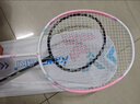 川崎（KAWASAKI）羽毛球拍超轻碳素中杆对拍KD-1pro黑紫+桃粉已穿线+6球+手胶+拍包 实拍图