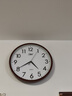 康巴丝（Compas）挂钟客厅钟表 简约钟表客厅石英钟表挂墙时钟 c2877咖木色 33.5cm 实拍图