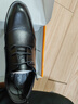 卡帝乐鳄鱼（CARTELO）皮鞋男商务英伦牛皮正装鞋秋冬男士婚鞋加绒鞋子男513 黑色 41 实拍图