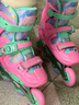 米高轮滑鞋S3儿童花样溜冰鞋套装高端平花四码调节直排初学花式旱冰鞋 S3S粉升级款(K12头盔+KP1护具+包） M (33-36) 实拍图
