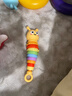 马博士婴儿牙胶硅胶牙咬胶0-1岁宝宝摇铃玩具安抚百变扭扭毛毛虫黄色 实拍图