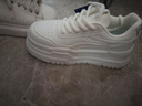 回力小白鞋女轻盈舒适软底板鞋女学生休闲百搭运动增高鞋女 白色 35 实拍图
