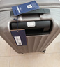 新秀丽（Samsonite）京东联名定制款行李箱25英寸竖条纹拉杆箱拿铁咖GU9密码托运箱 实拍图
