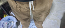 顶峰保罗（Dingfengbaoluo）纯棉休闲裤子男春夏季阔腿宽松直筒工装长裤HM9901卡其色2XL 实拍图