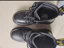 马登男鞋厚底增高工装靴高帮德比鞋英伦风马丁靴子黑色皮鞋子 黑色   42 (260mm) 实拍图
