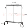 喻品衣架落地衣帽架挂衣架卧室客厅晾衣杆晒衣架可置物加粗MJ53黑100 实拍图