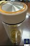 富光男女士双层玻璃杯 高硼硅玻璃304茶隔水杯子 带茶隔泡茶杯320ml 实拍图
