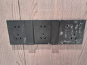 公牛（BULL）开关插座 G57蝶翼超薄系列一位电脑六类插座 G57T102 墨云灰 实拍图