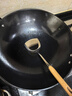 陆铁陆川铁锅生铁铸铁锅加厚家用炒菜锅无涂层不粘锅燃气适用大铁锅 双耳圆底 42cm （带盖铲）已开锅 实拍图