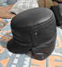 啄木鸟真皮帽子男士冬季加绒保暖羊皮鸭舌帽护耳雷锋帽中老年平顶棒球帽 晒单实拍图