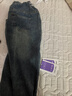 婧麒（JOYNCLEON）孕妇裤秋冬休闲外穿打底阔腿牛仔裤小个子 复古蓝XL jyk26751 实拍图