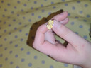 周六福玫瑰花3D硬金黄金耳钉女足金定价AD090254 一对 约1.18g生日礼物 实拍图