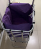 美纳美买菜车购物车拖车小拉车老人买菜手拉车爬楼可折叠拉杆行李车小车 标准爬楼款六轮折叠两用【紫色】 实拍图