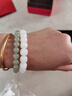曼丽翠【年货节】和田白玉10mm老型珠手串路路通手链送老婆礼物附证书 实拍图