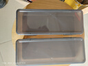 黑色收纳盒2个透明笔盒文具盒高颜值桌面多功能杂物整理盒学生超大容量 【2个】黑色半透文具盒 实拍图