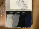 浪莎男士内裤男纯棉10A抗菌平角裤透气中腰男式四角裤男生裤头4条装 实拍图