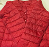 轻薄棉服女保暖内胆短款大码显瘦外套秋冬圆领外套女装 酒红色 5XL 建议140-165斤 实拍图