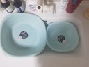 茶花 抗菌塑料盆25.5cm1只装洗脸盆子婴儿儿童洗内裤洗脚盆 蓝色* 实拍图