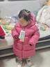 保姆鹅  【风墙】儿童羽绒服宝宝中长款护脸加厚外套保暖童装[NG2664] 石榴粉 100 实拍图