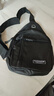 运动跑步包男休闲斜挎包手机包防泼水健身包女单肩包 黑色 实拍图