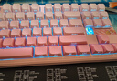 狼蛛（AULA）F87ProV2客制化无线机械键盘电竞游戏专用  蓝牙/2.4G/有线三模连接全键热插拔gasket结构办公键盘 F87ProV2大宗师版【焦糖拿铁轴】粉色渐变侧刻 实拍图