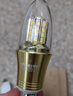 雷士（NVC）E14螺口LED灯泡超亮尖泡9瓦光源节能灯正白光6500K金色5只装 实拍图