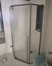 九牧（JOMOO）极窄钻石淋浴房卫生间干湿分离浴室淋浴隔断玻璃推拉门挡水条E17 枪灰型材（内外双开） 现货速发【光玻】900*900*1900mm 实拍图