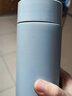 米家旋盖杯 保温杯 316不锈钢真空水杯 便携大容量咖啡杯 500ml雾蓝色 实拍图