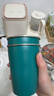 京东京造马克杯 咖啡不锈钢对杯情侣家用户外水杯子套装鹦鹉绿 350ml*2 实拍图