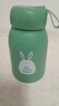 【京东物流送货上门】萌萌兔卡通水杯女牛奶玻璃杯创意便携杯子 绿色萌萌兔 330ml 1只 实拍图