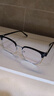 蔡司（ZEISS）镜片近视眼镜框男半框防蓝光辐射可配带散光度数眼睛女钛合金镜架 简约款 黑银 配colorein镜片防蓝光 无度数 实拍图