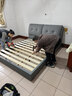 百冠环球床 真皮床卧室双人床现代简约 主卧婚床实木软靠高箱皮床家具 床+床头柜*2+乳胶床垫 框架结构1800mm*2000mm 实拍图