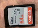 闪迪（SanDisk）64GB SD内存卡 U1 C10 至尊高速存储卡 读速140MB/s 全高清视频 数码相机理想伴侣 实拍图