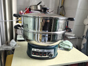 奥克斯（AUX）电炒锅一体多功能锅0涂层电火锅加深大容量大功率家用304不锈钢食品级电煮锅电蒸锅电热锅2-4-10人 定时款-34cm双笼【推荐6-10人】26L 实拍图