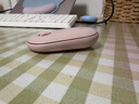 罗技（Logitech）时尚系列 PEBBLE鼠标 无线蓝牙鼠标 办公静音鼠标 女性鼠标对称鼠标 鹅卵石造型 玫瑰粉 实拍图