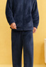 京东京造【10A抗菌】抗静电珊瑚绒睡衣男士睡衣保暖家居服情侣套装藏青2XL 实拍图