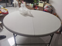 方杰 折叠圆桌餐桌酒店大圆桌面家用桌子户外便携式塑料餐桌吃饭桌 1.5米 10-12人白 加固 实拍图