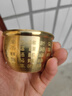 上善若水纯铜百福铜缸全聚宝盆摆件马年吉祥铜器纯铜聚财缸摆件全黄铜米缸 一缸金【百福款】150g 实拍图